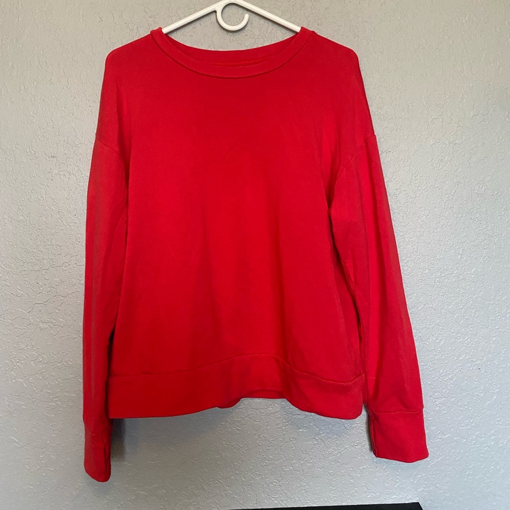Offline brand, long sleeve, size small, color is red.